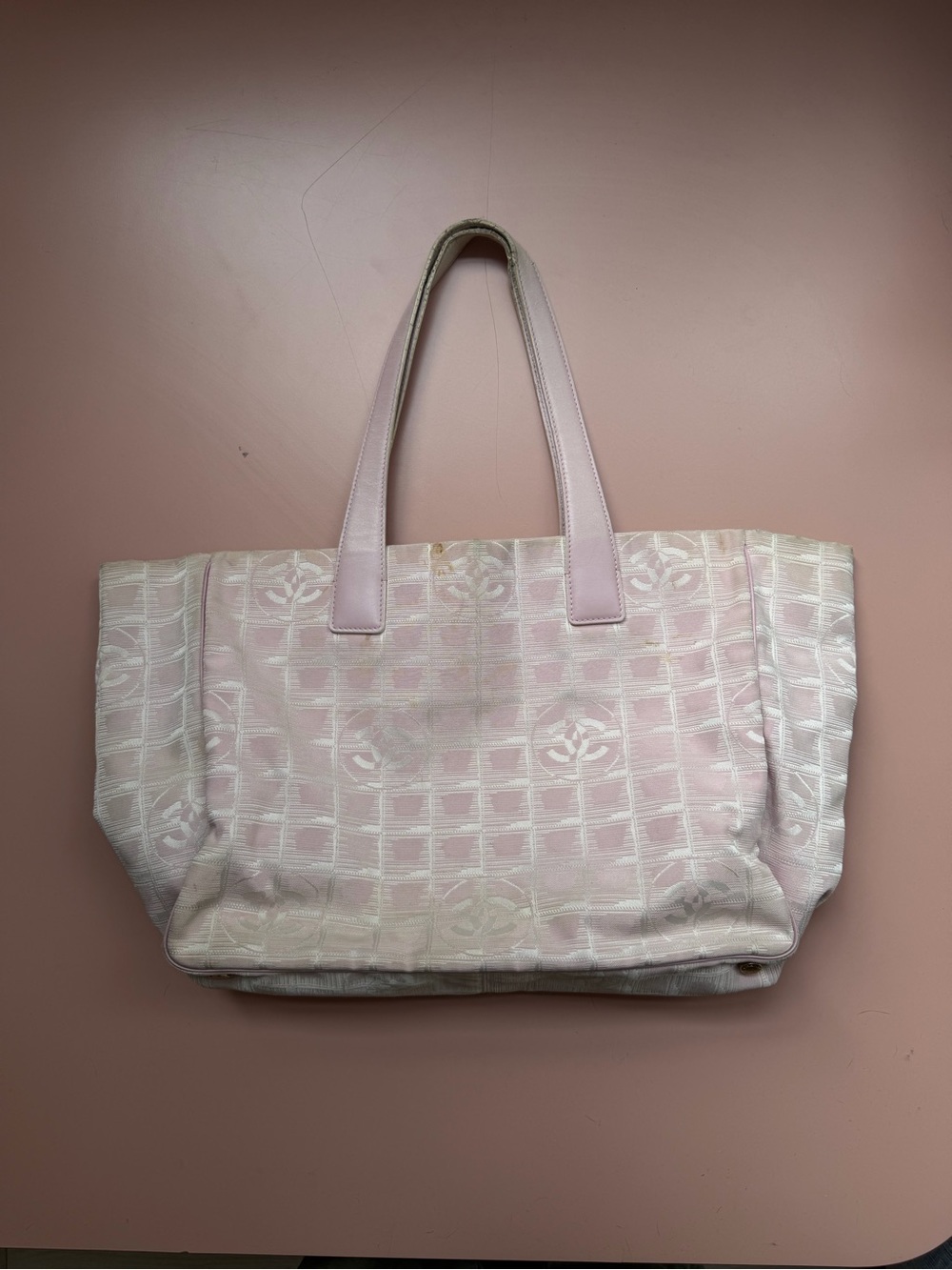 Pink Chanel Travel Line Tote (Authentic)